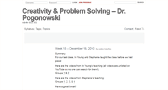 Desktop Screenshot of creativitypogonowski.pressible.org