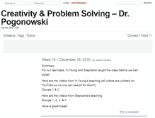 Tablet Screenshot of creativitypogonowski.pressible.org