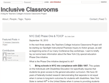 Tablet Screenshot of inclusiveclassrooms.pressible.org