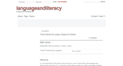 Desktop Screenshot of languageandliteracy.pressible.org